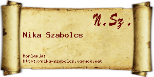 Nika Szabolcs névjegykártya
