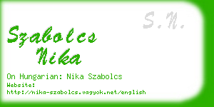 szabolcs nika business card